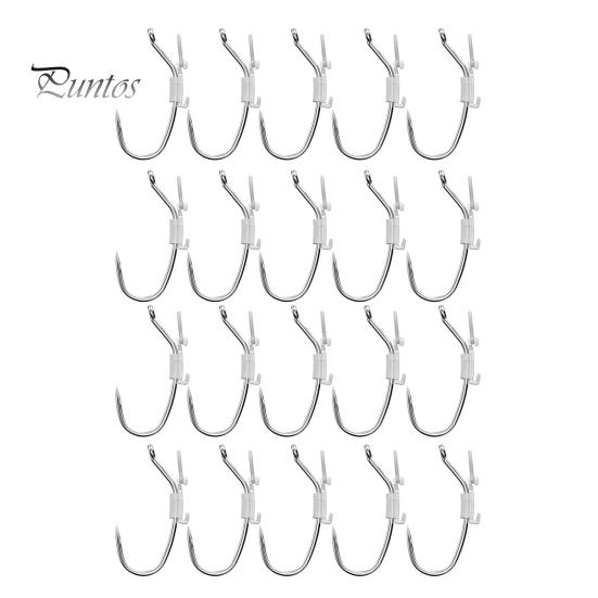 Live Bait Hooks 5/10/15/20Pcs Luminous Shrimp Hooks, Glow-in-the-dark Fishhook with Barb, High Fishing Carbon Steel Hook for Freshwater Saltwater