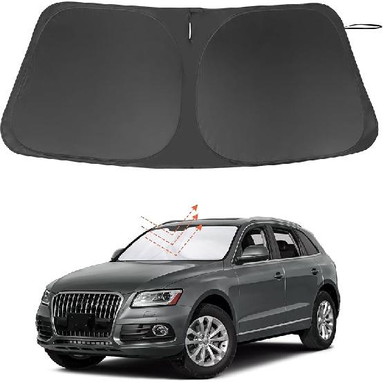 TINGLU Sun Shade For Tesla Model X Tesla X 2016-2024 2025 Accessories Windshield Sun Shade Window Shade UV Rays Protection Sun Visor Cover With