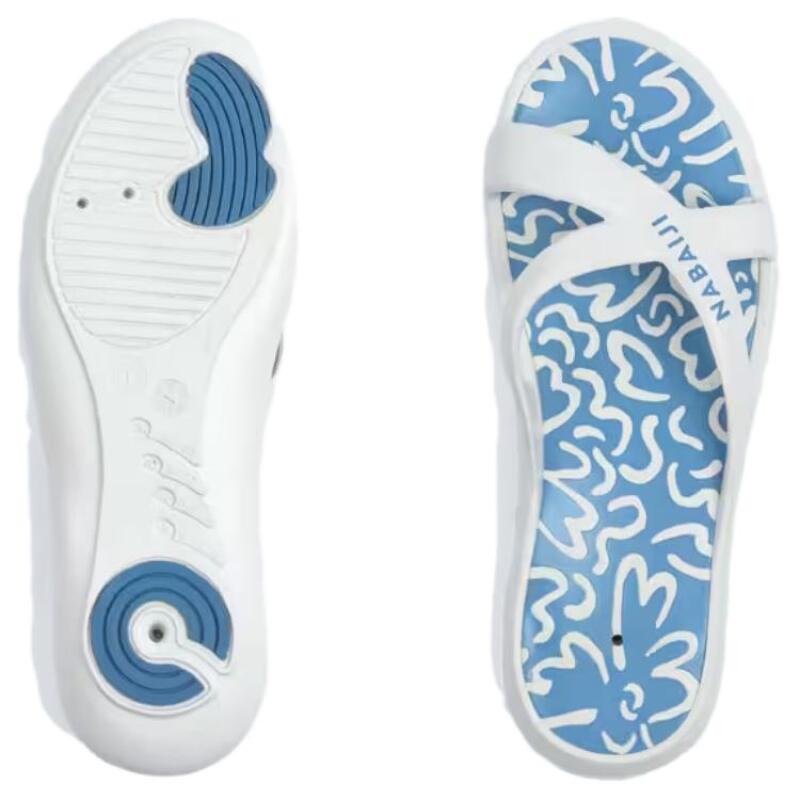 Decathlon Slap 500 - Ondu Comfortable and Simple Pool Non-Slip Quick Dry Slippers Women's Blue