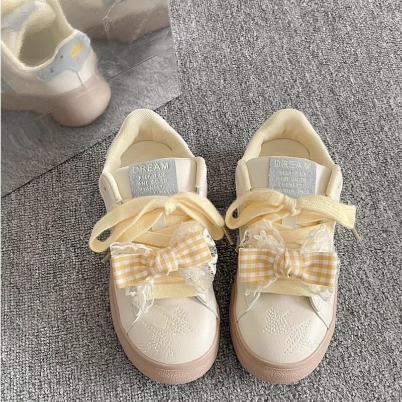 Mode 2025 Neue Sommer K-Style Chunky Sneakers Damen Weiß Plateau Campus Schuhe Vielseitige Frühling Casual Mode Plateau Sneakers