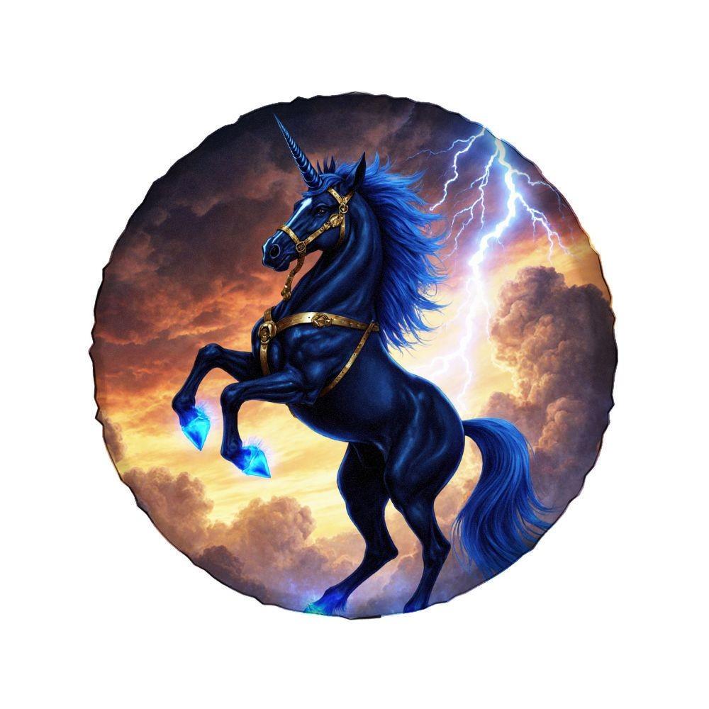 Storm Unicorn Tire Cover Polyester Waterproof Protector for Trailer SUV Truck