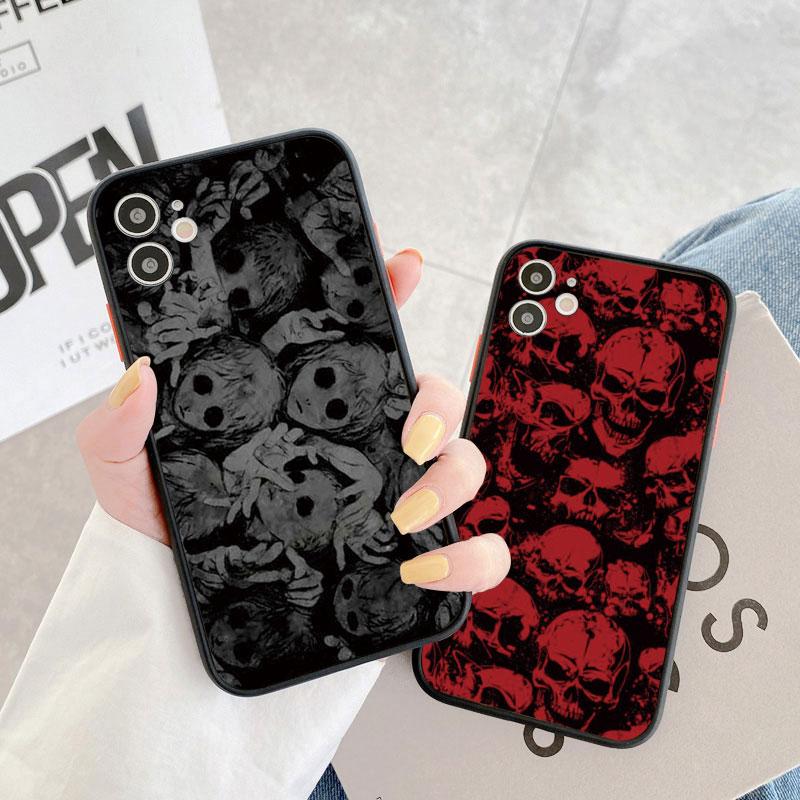 Fashin Skeleton Skull Phone Case For iPhone 16 15 12 13 Mini 11 14 Plus Pro MAX 7 8 Plus SE 2020 XR X XS Shockproof Back Cover