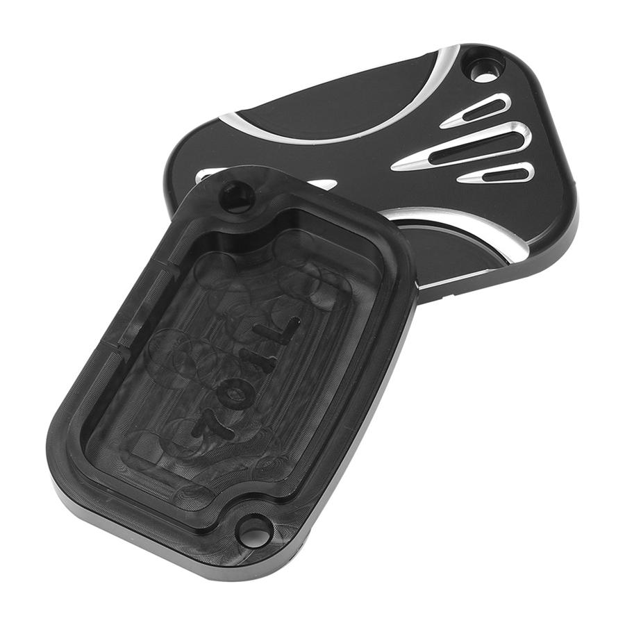 2PC CNC Cut Clutch Brake Master Cylinder Cover For Harley Touring FLHX FLHT CVO