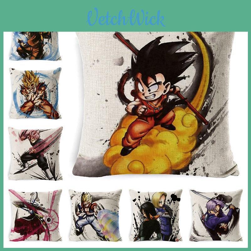 Dragon Ball Kissenbezug Atemberaubender Cartoon Quadratischer Kissenbezug Für Stilvolles Sofa Heimdekor