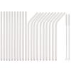 20Pcs Colorful Reusable Metal Straws Set with Cleaner Brush Stainless Steel Drinking Straw Milk Drinkware Bar Party Accessory