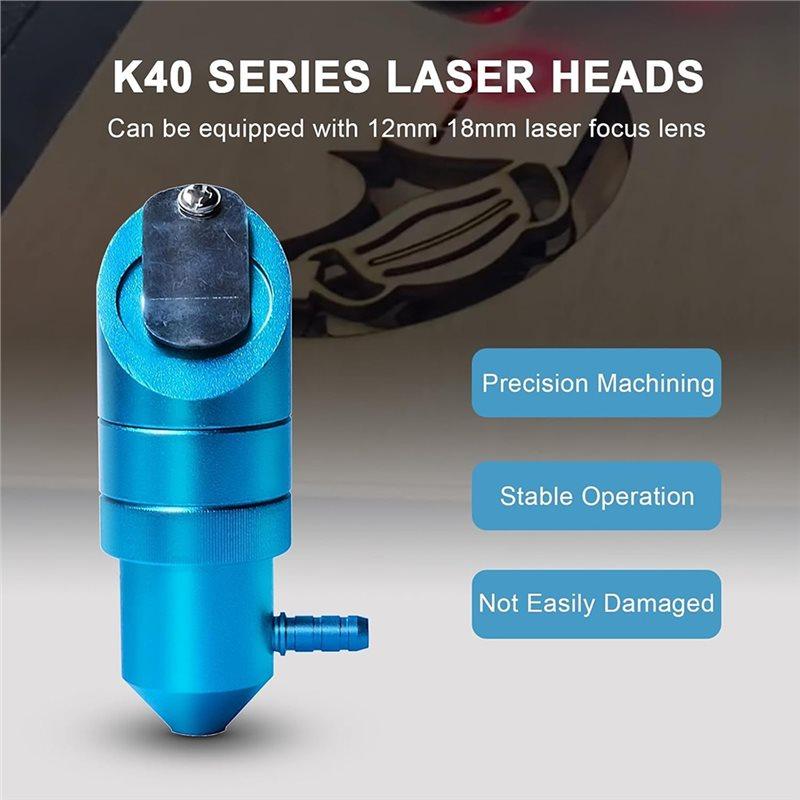 ABWR-K40 For K40 Laser Head FL 50.8Mm CO2 Laser Head With Air Assist For Laser Engraver Cutter 18Mm