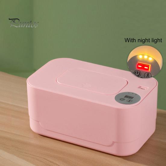Baby Wipe Warmer Portable Temperature Adjustable USB Powered Large Capacity Wet Tissue Dispenser Heater