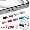 For iPhone 1516 Series USB Type C Dust Plug Premium Metal Charging Port Protector Anti-Dust Anti-Scratch Easy Install Slim Cover