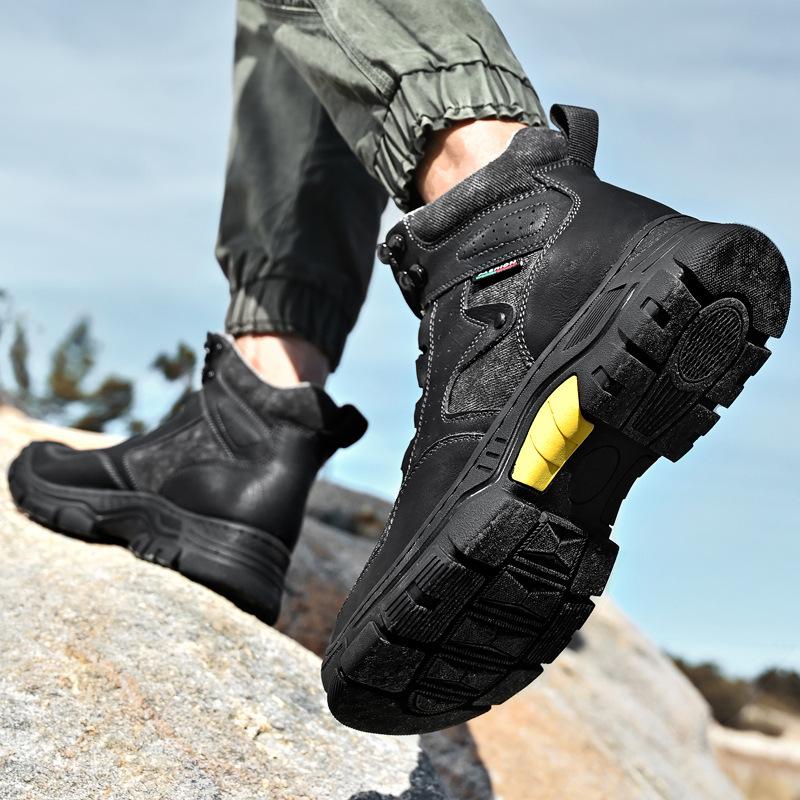 Casual Sports Men'S Shoes Outdoor Leather Tooling Martin Boots