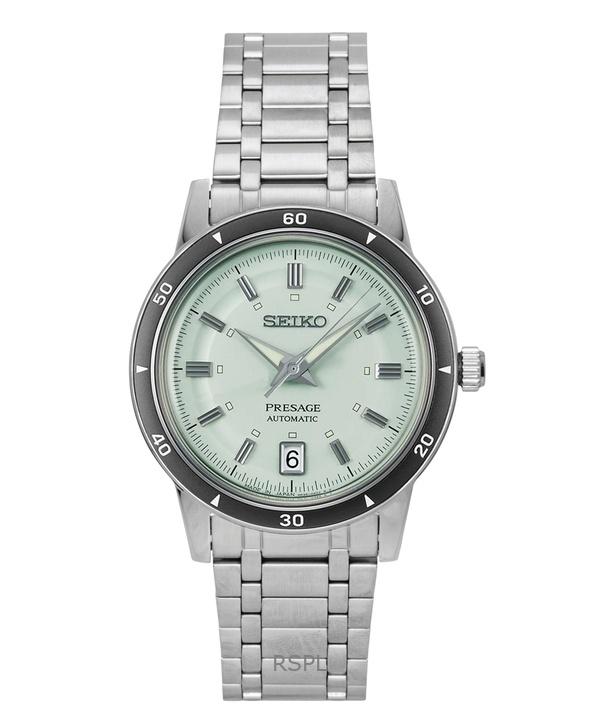 Мужские часы Seiko Presage Style 60 s из нержавеющей стали с мятно-зеленым циферблатом, автоматические SRPL71J1 мятный зеленый