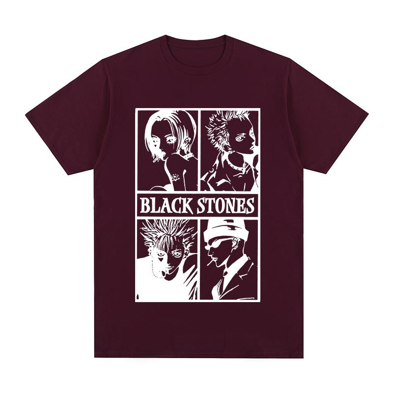 Black Stones Japanese Anime Nana Osaki Vintage tshirt Fashion Casual Streetwear Cotton Men T shirt New TEE TSHIRT Womens tops