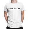 Casual Charlie Kirk Logo T-Shirts Men Round Collar Cotton T Shirt  Short Sleeve Tees Big Size Clothing