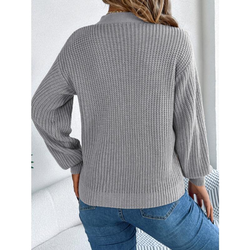 Autumn Winter Casual Hollow Out V-neck Twist Pullover Sweater Long Sleeve Casual Fashion Elegant Casual Tops Ladies Office Streetwear Simple Clothing