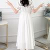 Girls' Fashionable Dress for Summer, Children's Short-sleeved Round-neck Sweet-colored Princess Dress