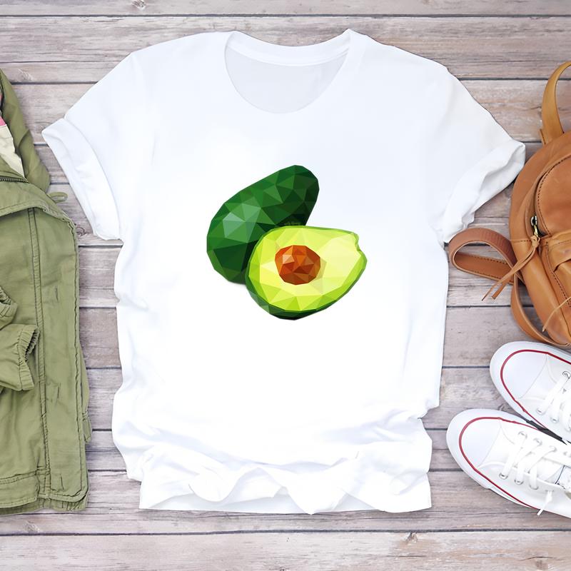 rendy summer T-shirt, women's cute daily wear, short-sleeve stylish prints.