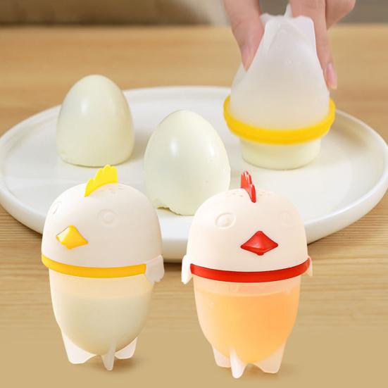 Poached Egg Cooker Mold Heat-Resistant Silicone Steamer Cup for Soft Medium Hard Boiled Eggs Outdoor Egg Cooking Gadget Fits All Pots