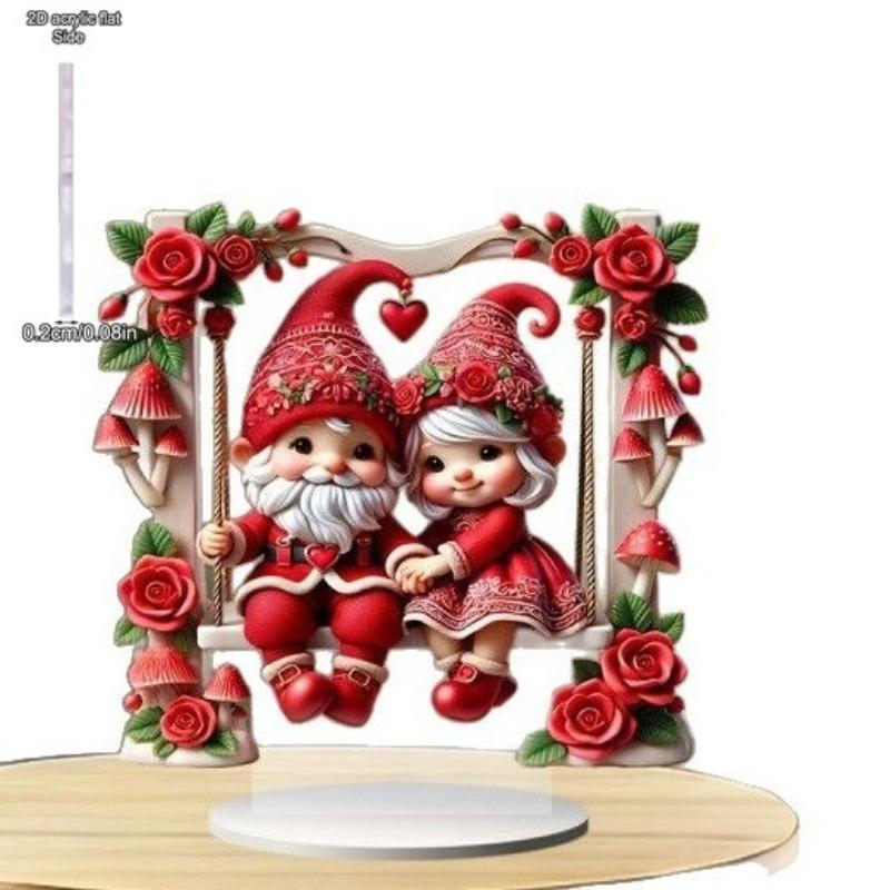 Gnome Cartoon Art Home Wall Decor Craft, Rose Decoration, Home Tabletop Decorations, Nurseries, Home Desk Living Room Decoration, Restaurant Shop Dec