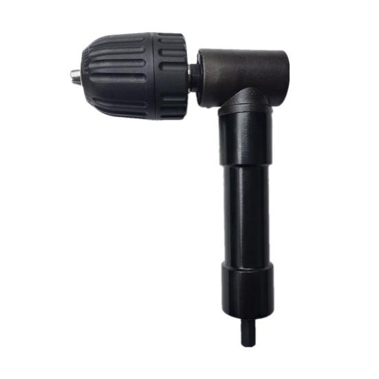 Right Angle Chuck for Power Drill 90 Degree Attachment, Corner Adapter with 0.8-10mm 3-Jaw Chuck, Compatible Most Bits Metal