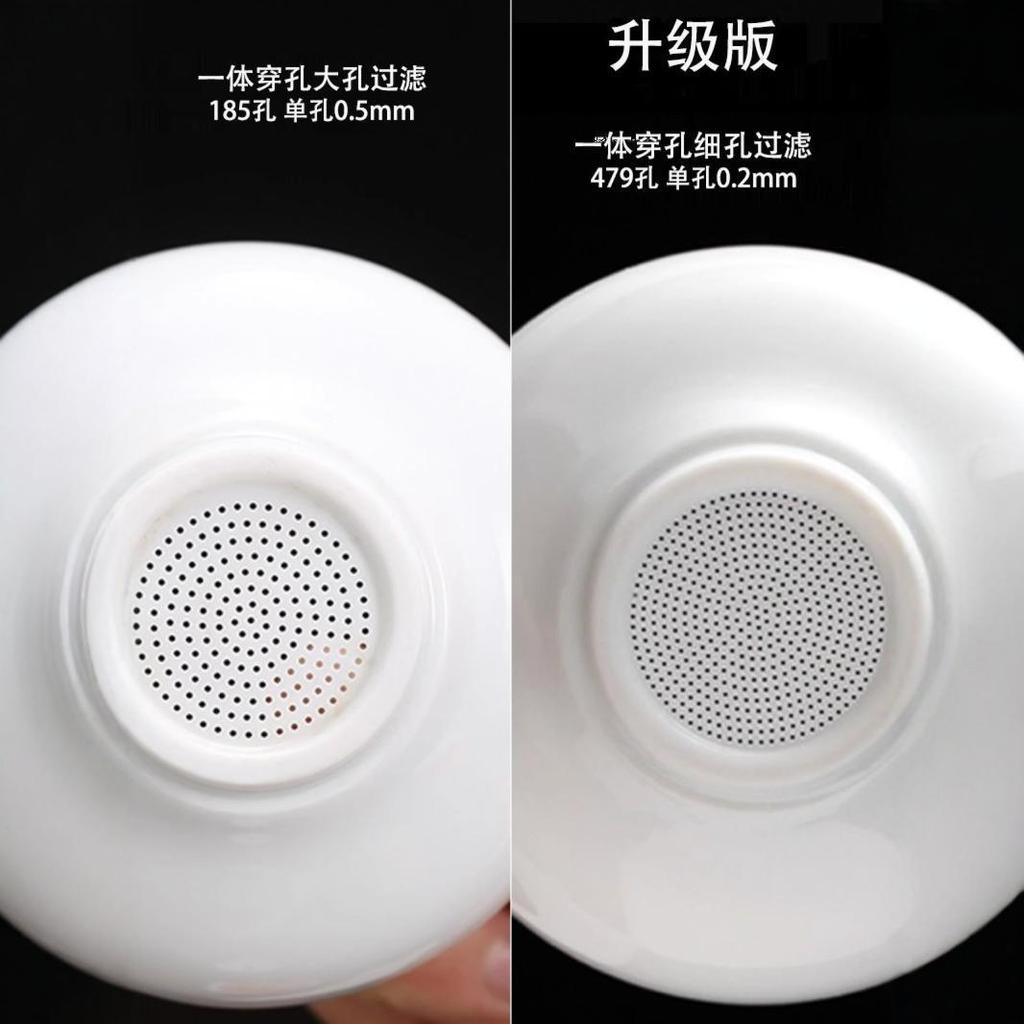 Mutton Fat Jade White Porcelain All-in-one Full Ceramic Hole Tea Drain Ceramic Tea Set Accessories Tea Filter Tea Maker