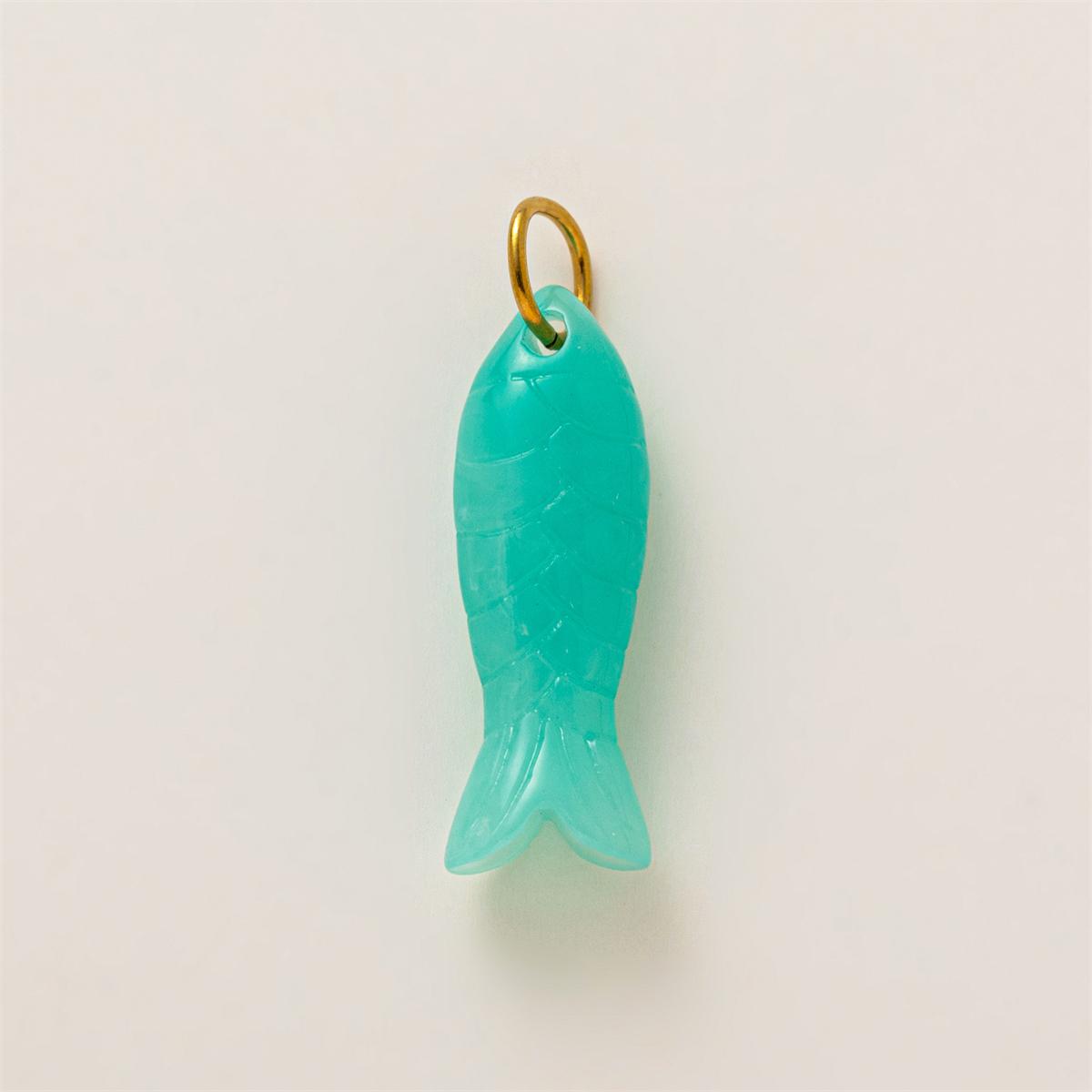 Fashion DIY Accessories Colorful Small Fish Series Pendant Stainless Steel Gold Plated Color Preserving