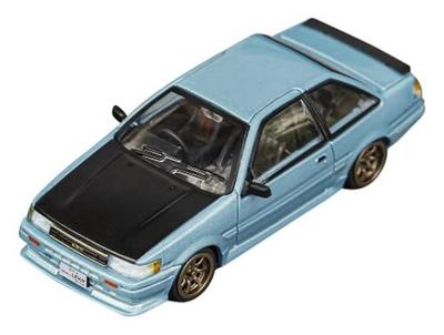 DIECASTTEAM Scale Toyota Corolla Levin Hood Finished Model 1/64 Blue/Black LL-009-146