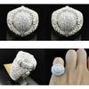 Europe And The United States Elegant Zircon Wedding Ring With Full Rhinestone Design