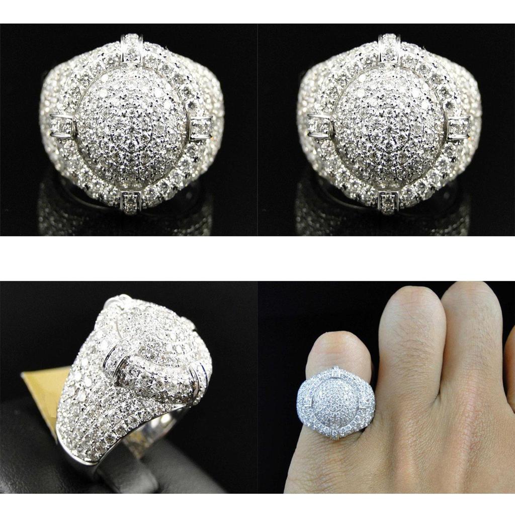 Europe And The United States Elegant Zircon Wedding Ring With Full Rhinestone Design