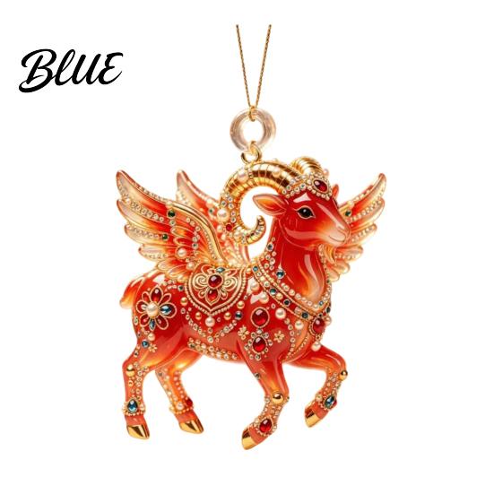 Decorative Hanging Charms Goat Christmas Tree Pendant Durable Acrylic Ornament Not Easy Ornament to Fade for Holiday And Car Decoration Collectibles