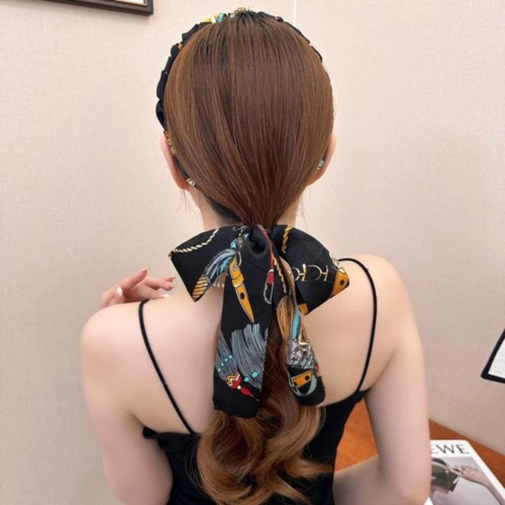 Retro Non Slip Hair Band Adjustable Fabric Ribbon Hair Hoop New Bow Braided Headbands