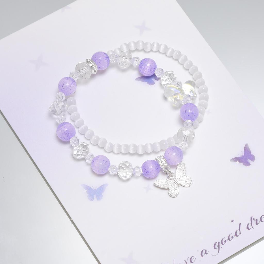Mori Style Mermaid Crystal Bracelet - Sweet, Versatile Design for Women, Students, and Best Friends.