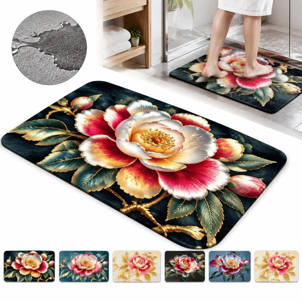 Soft Bathroom Floor Mat 2D Blanket Durable Door Gasket for Living Room Tea Table Bedside