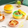 Fashion Hamburger Shaped Plastic Lunch Box - Portable Food Container for Healthy Meals On the Go