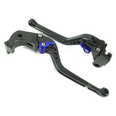 K28 Schwarz (blau) Matt Matt Kawasaki Brems- Kupplungshebel 6-stufige Verstellung Lang Kompatibel mit Z900RS Ninja 1000 Z1000 ZX-6R usw.