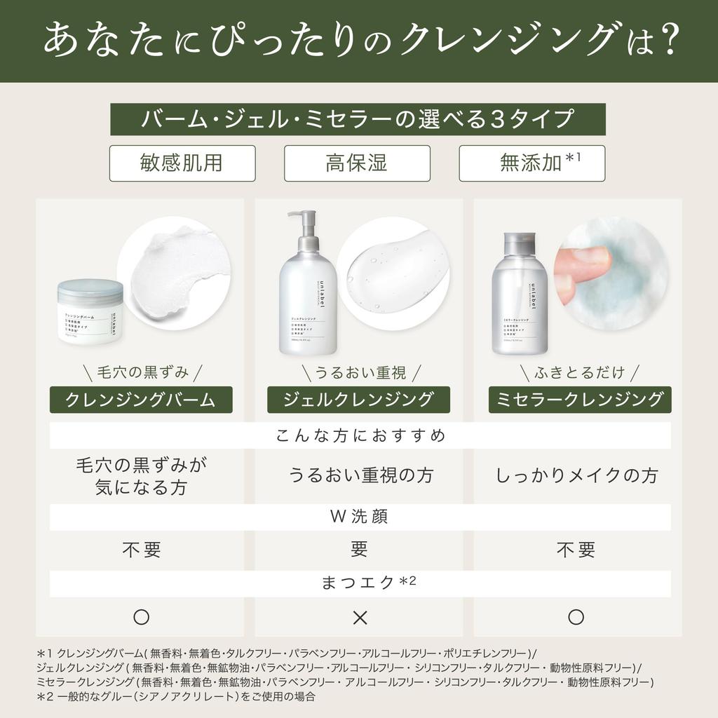 Unlabel Micellar Cleansing Water Moist Botanical Sensitive Skin Organic Makeup Remover No Double Cleansing Required 500ml Made in Japan Skincare