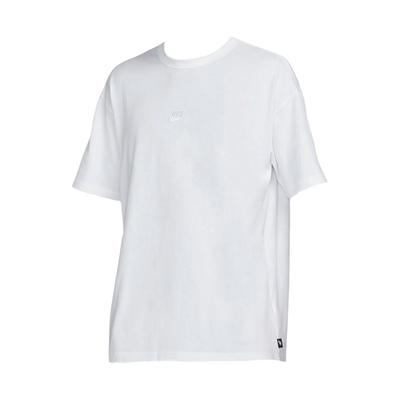T-shirt Casual Uni à Manches Courtes et Col Rond avec Broderie Logo Homme Hauts Blanc DO7393-101