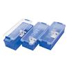ISETO Comic Book Storage Case, Blue, 21.0cm W X 52.8cm D X 14.3cm H, Set of 3, Made In Japan, Dividers, Holds Approximately 33 Standard Comic Magazine