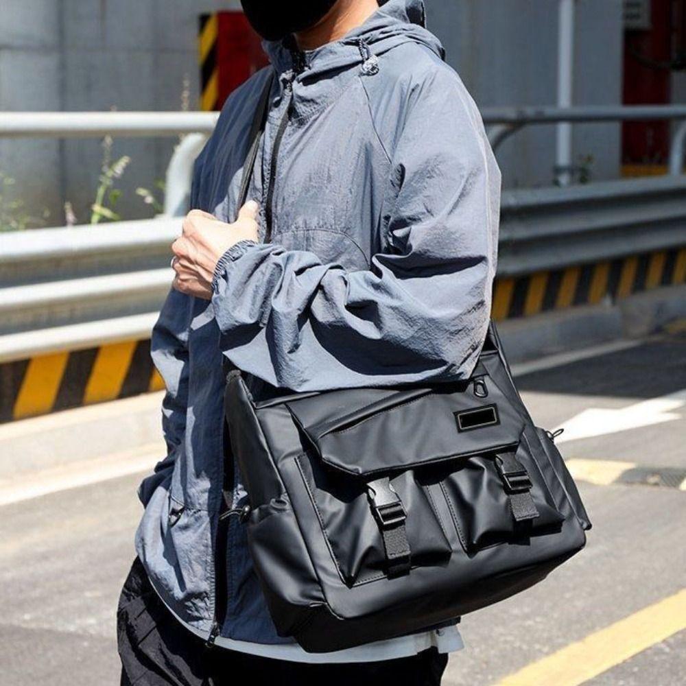 Square Nylon Postman Bag Japanese Style Casual Messenger Bag Single Shoulder Bag  Streetwear