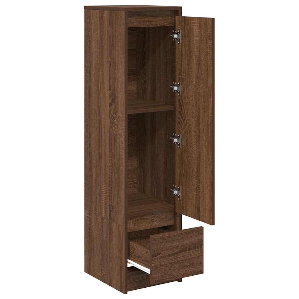 Highboard In Brown Oak Look 11.6 X 13.4 X 47 In (W X D X H) Particle Board