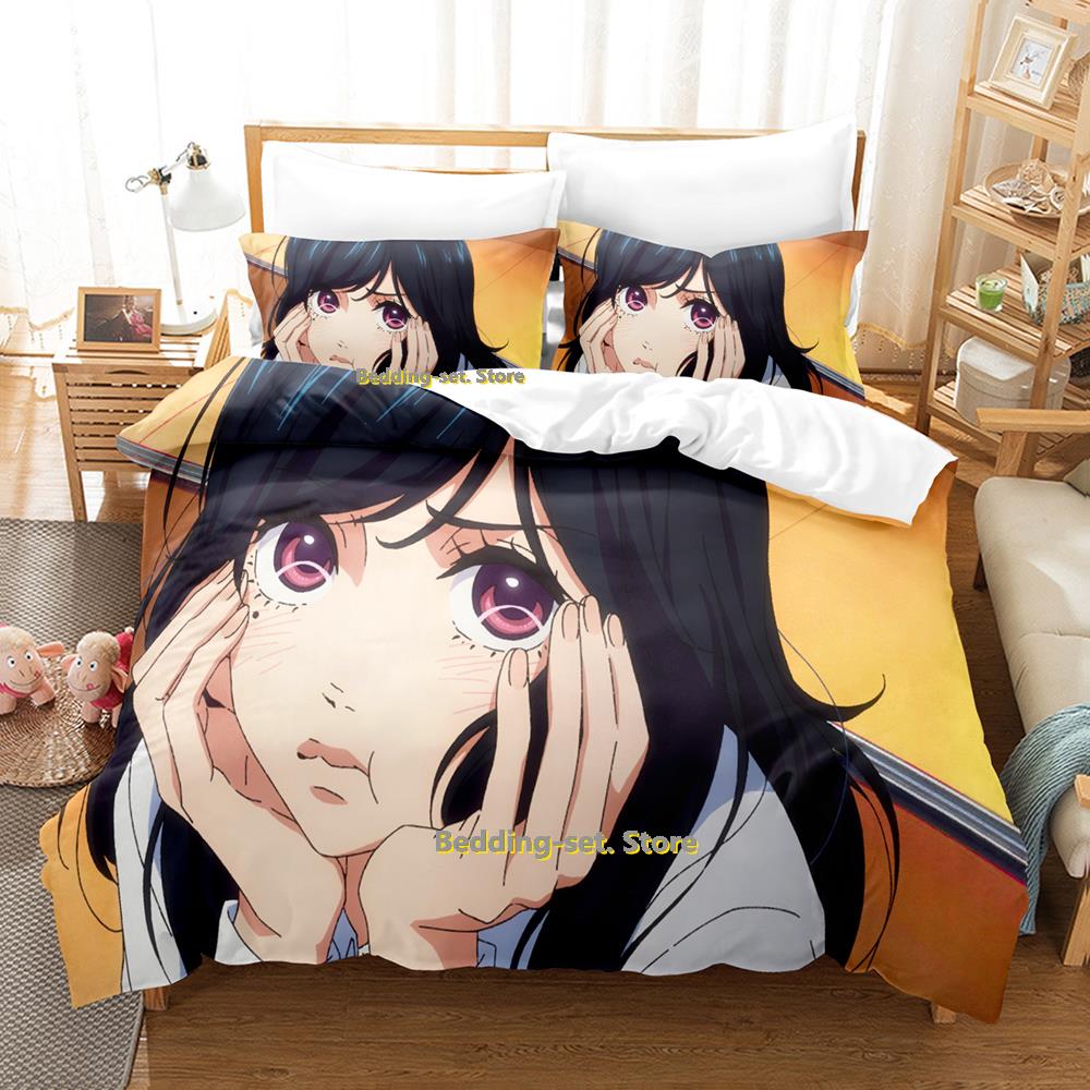 Comforter Dance Dance Danseur Bedding Set Cartoon Anime Three-Piece Set Adult Kid Bedroom Three-Piece Suits 3D Kawaii Juego De Ropa D