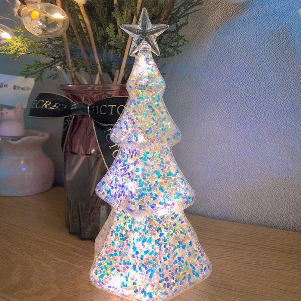 

Romantic Christmas Tree Glass Night Light Xmas Christmas Tree Nightlight Home 07