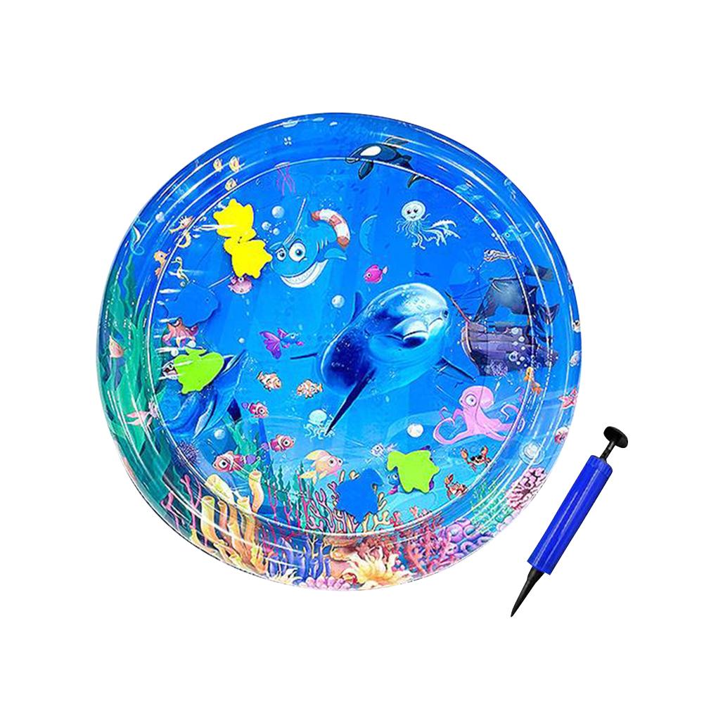 Interactive Sensory Play Mat with Air Pump Summer Cooling Pad Cat Water Sensor Play Mat for Indoor Cats