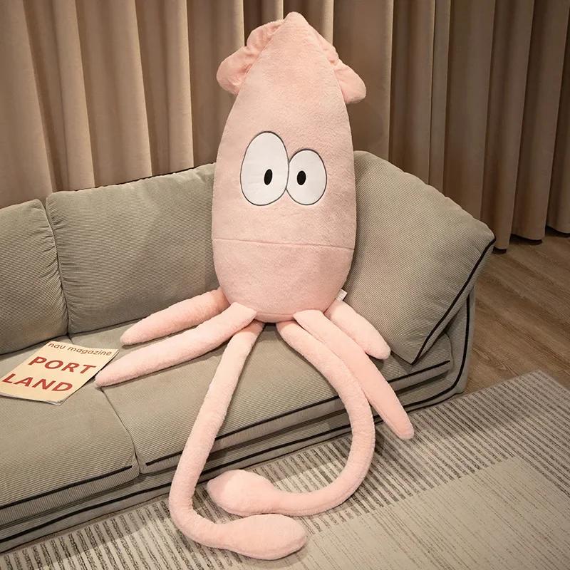 Simulatie Octopus Pop 80-185cm Groot Levensecht Schattig Inktvis Knuffeldier Gevuld Zeedier Zeekat Kussen Baby Accessoires 80cm roze
