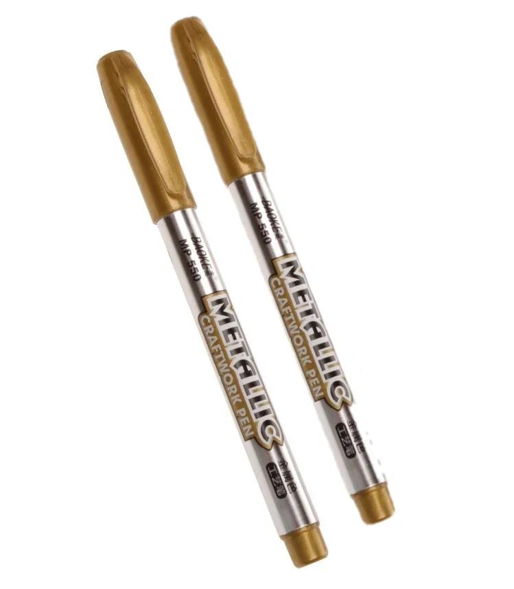 

1 шт. Горячие DIY Металлические Водонепроницаемые Перманентные Маркеры для Рисования Манги Школьные Офисные Золотые и Серебряные Ручки Художественные Принадлежности золотой