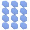 12 Stück Schallabsorptionsplatte Hexagonal Kleber Akustikpaneele Keile Wand Schallschutzkabine Blau