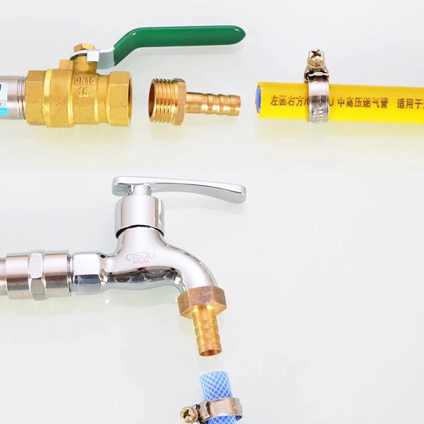 1pcs Brass 3/8" 1/2"BSP Male/Female Thread Fitting Barb Hose Tail End Connector Coupler 6/8/10/12/14/16/19/25mm