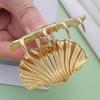 Elegant Gold Metal Seashells Hair Claw for Women Stylish Clip Crab Clamp Hairwear Hair Shaping Claw Clip for Daily Use