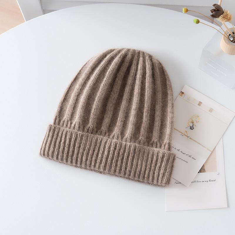 Cashmere Autumn and Winter Cashmere Thickened Men's and Women's Children's Hats Pit Line Hats Children's Knitted Hats