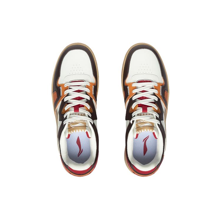 New LiNing Anti Slip Wear Resistant Low Top Skateboard Shoes Men's Bull Red AGCR317-5