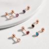 14K Mini Me Round Cubic Piercing Earrings