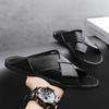 Fashion Men Flat Designer Soft Bottom Sandals Fashion Breathable Trendy All-match Lightweight Casual Leather Sandals Summer Walking Shoe